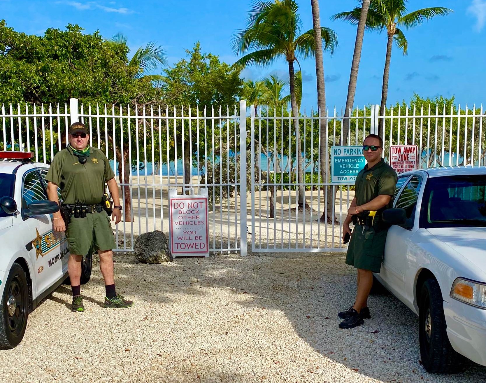 Deputies at Beach Entrance